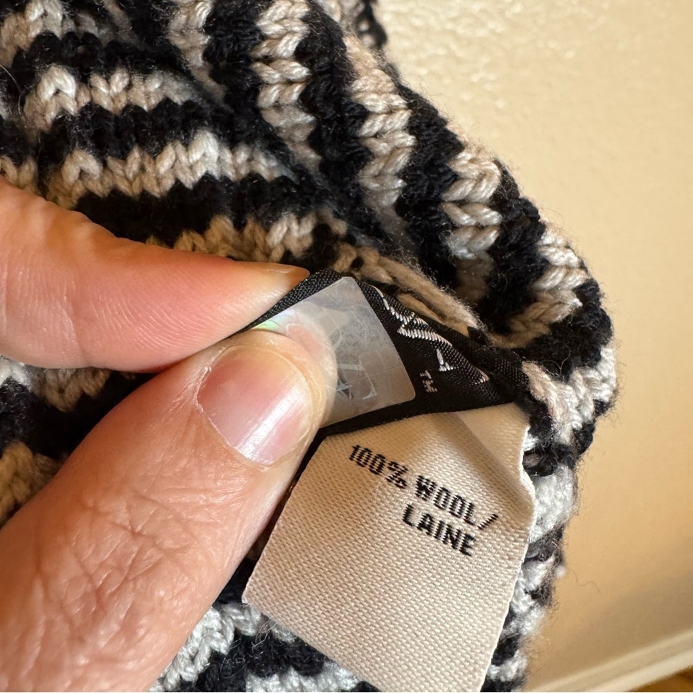 Diane Von Furstenberg Black and White Ahiga Wool Sweater - Picture 7 of 11